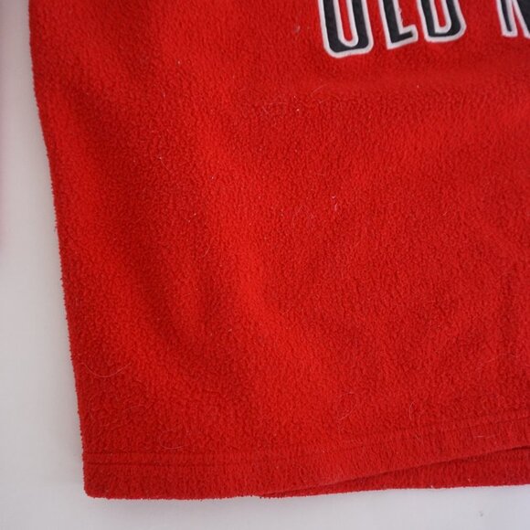 Vintage '90S Old Navy Red Fleece Outdoor Hiking Quarter Zip Pullover Sweater 2XL - Picture 7 of 10